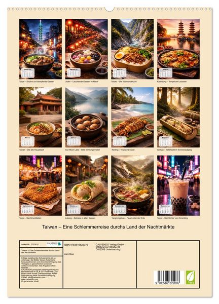 Produktbild: Taiwan &ndash; Eine Schlemmerreise durchs Land der Nachtm&auml;rkte (hochwertiger Premium Wandkalender 2027 DIN A2 hoch), Kunstdruck in Hochglanz