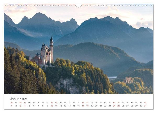 Produktbild: Deutschlands Landschaften 2026 &ndash; Von der K&uuml;ste bis zu den Alpen (Wandkalender 2026 DIN A3 quer), CALVENDO Monatskalender