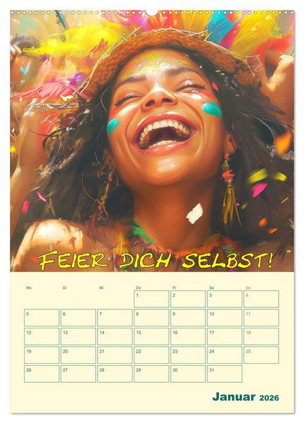 Produktbild: Liebe das Leben! Mit Affirmationen gl&uuml;cklich durch das Jahr! (hochwertiger Premium Wandkalender 2026 DIN A2 hoch), Kunstdruck in Hochglanz