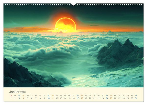 Produktbild: Nicht von diesem Planeten (hochwertiger Premium Wandkalender 2026 DIN A2 quer), Kunstdruck in Hochglanz