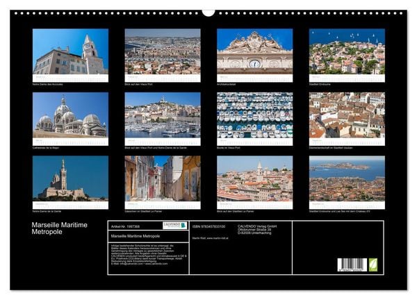 Produktbild: Marseille Maritime Metropole (Wandkalender 2026 DIN A2 quer), CALVENDO Monatskalender