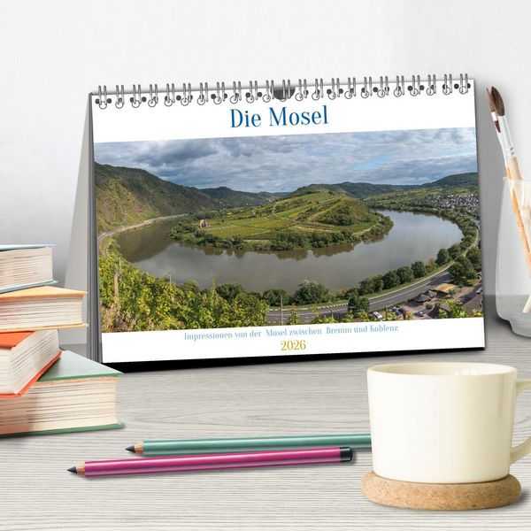 Produktbild: Die Mosel zwischen Bremm und Koblenz (Tischkalender 2026 DIN A5 quer), CALVENDO Monatskalender
