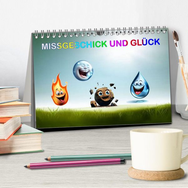 Produktbild: Missgeschick und Gl&uuml;ck (Tischkalender 2026 DIN A5 quer), CALVENDO Monatskalender
