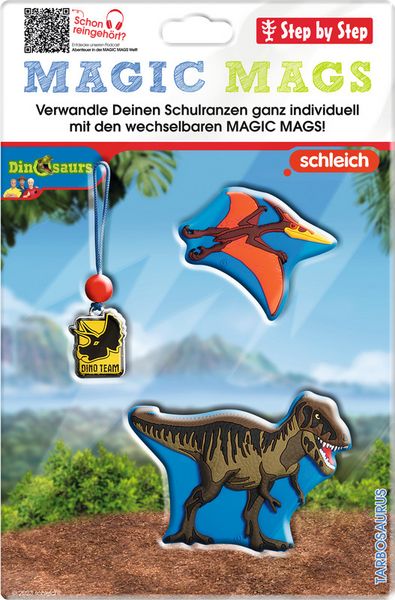 Produktbild: STEP BY STEP&reg; Schulrucksack Zubeh&ouml;rset Magic Mags Limited Edition by SCHLEICH&reg;, Tarbosaurus Dinosaurs