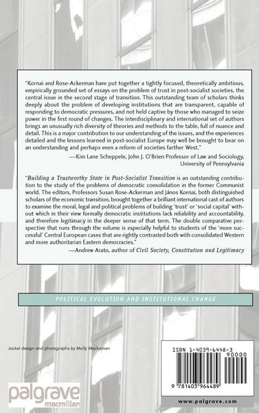 Produktbild: Building a Trustworthy State in Post-Socialist Transition