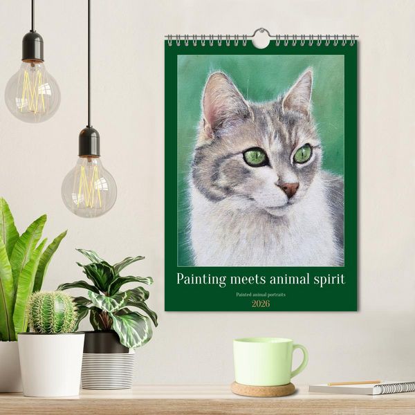 Produktbild: Painting meets animal spirit - Painted animal portraits (Wall Calendar 2026 DIN A4 portrait), CALVENDO 12 Month Wall Calendar