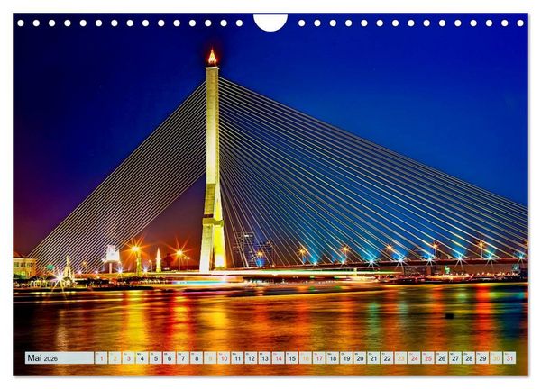 Produktbild: Bangkok - K&ouml;nigreich Thailand (Wandkalender 2026 DIN A4 quer), CALVENDO Monatskalender