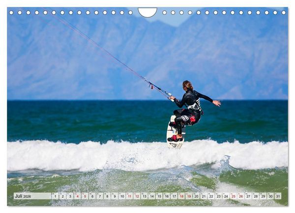 Produktbild: Kitesurfen - Action pur (Wandkalender 2026 DIN A4 quer), CALVENDO Monatskalender