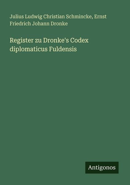 Produktbild: Register zu Dronke's Codex diplomaticus Fuldensis