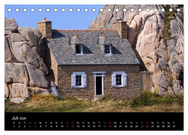 Produktbild: Bretagne - Fotoreise von der Cote de Granit Rose zur Ile de Brehat (Tischkalender 2026 DIN A5 quer), CALVENDO Monatskalender