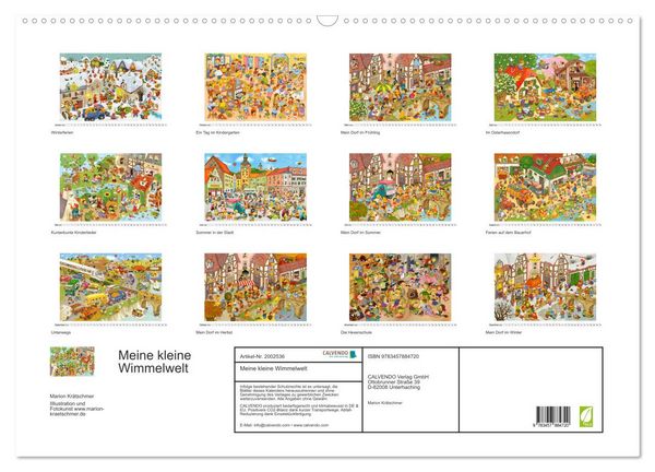 Produktbild: Meine kleine Wimmelwelt (Wandkalender 2026 DIN A2 quer), CALVENDO Monatskalender