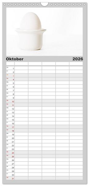 Produktbild: Familienplaner 2026 - my.LIFESTYLE - Leben in Wei&szlig; mit 5 Spalten (Wandkalender, 21 x 45 cm) CALVENDO