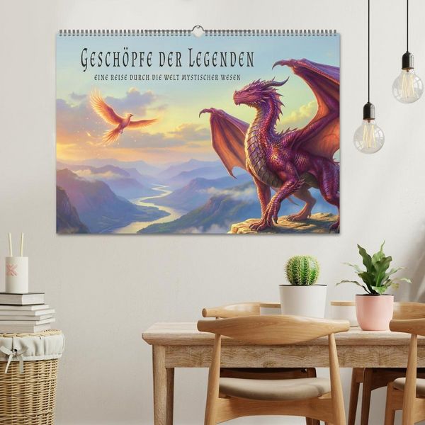 Produktbild: Gesch&ouml;pfe der Legenden - Eine Reise durch die Welt mystischer Wesen (Wandkalender 2027 DIN A2 quer), CALVENDO Monatskalender