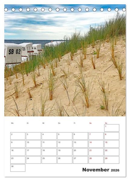 Produktbild: Usedom - Terminplaner (Tischkalender 2026 DIN A5 hoch), CALVENDO Monatskalender
