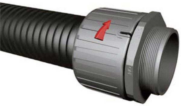 Produktbild: HellermannTyton 166-22203 HG16-90-M20 Schlauchverschraubung Schwarz M20 16.70mm 1St.
