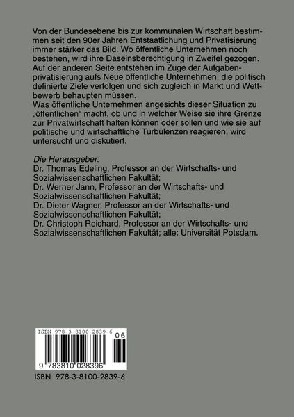Produktbild: &Ouml;ffentliche Unternehmen