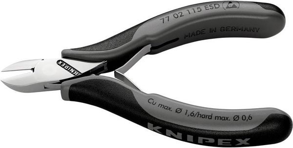 Produktbild: Knipex-Werk Elektronik-Seitenschneider 77 02 115 ESD
