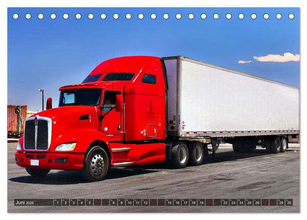 Produktbild: Amerikanische Lastwagen - Trucks (Tischkalender 2026 DIN A5 quer), CALVENDO Monatskalender