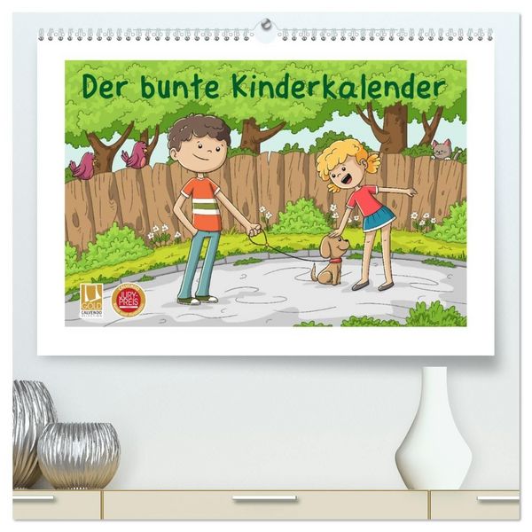 Produktbild: Der bunte Kinderkalender (hochwertiger Premium Wandkalender 2027 DIN A2 quer), Kunstdruck in Hochglanz