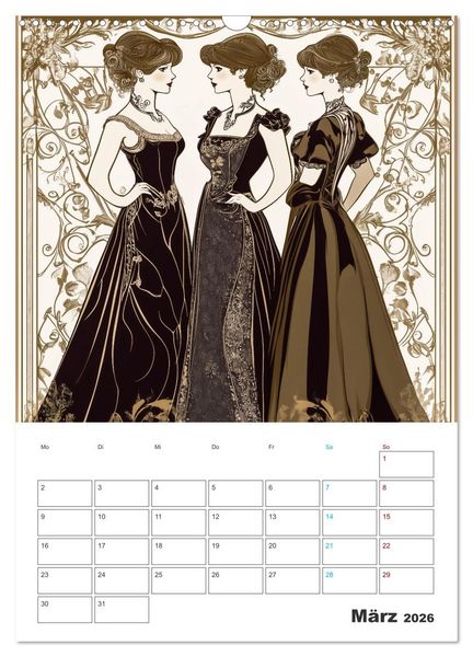 Produktbild: Eleganz der Epoche (Wandkalender 2026 DIN A3 hoch), CALVENDO Monatskalender