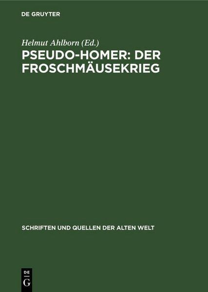 Produktbild: Pseudo-Homer: Der Froschm&auml;usekrieg