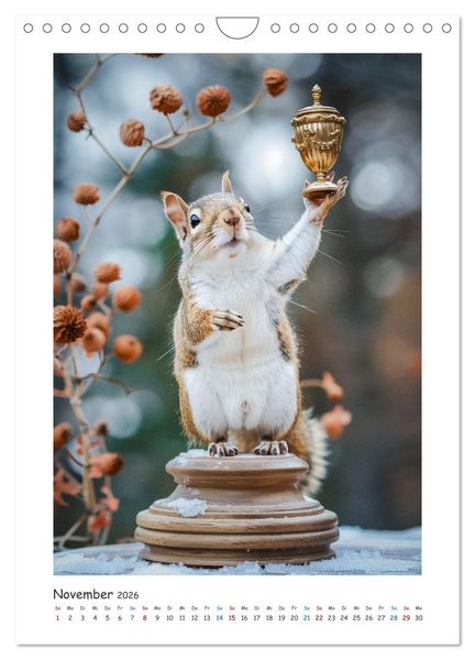 Produktbild: Lustige kleine Eichh&ouml;rnchen (Wandkalender 2026 DIN A4 hoch), CALVENDO Monatskalender
