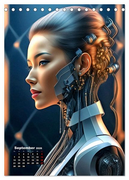 Produktbild: Anmutige Roboter (Tischkalender 2026 DIN A5 hoch), CALVENDO Monatskalender