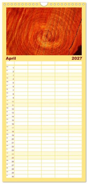 Produktbild: Familienplaner 2027 - Alles in Rot mit 5 Spalten (Wandkalender, 21 x 45 cm) CALVENDO