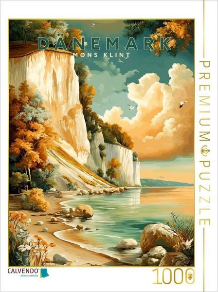 CALVENDO Puzzle Der Kreidefelsen Møns Klint | 1000 Teile Lege-Größe 64x48cm Foto-Puzzle für glückliche Stunden
