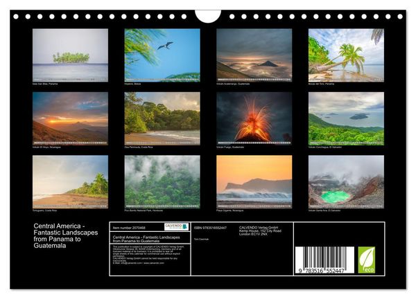 Produktbild: Central America - Fantastic Landscapes from Panama to Guatemala (Wall Calendar 2026 DIN A4 landscape), CALVENDO 12 Month Wall Calendar