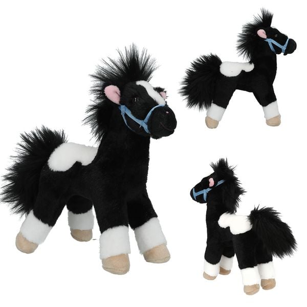 Produktbild: Miss Melody Pl&uuml;schpferd Schwarz Wei&szlig; 18 cm