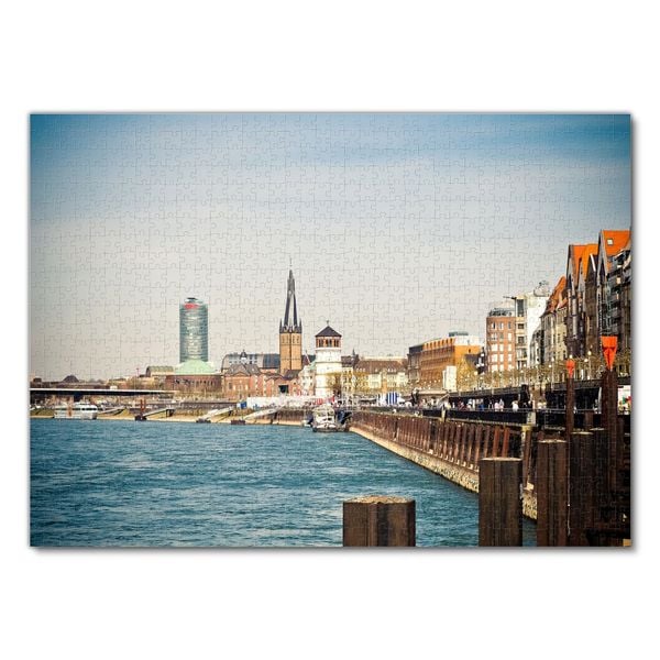 Puzzle Lais Da 1000 Pezzi – Düsseldorf Sul Reno, Panorama Urbano E Fiume - 3