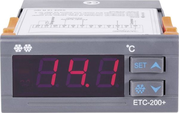 Produktbild: VOLTCRAFT ETC-200+ Temperaturregler NTC -40 bis +120 &deg;C Relais 10 A (L x B x H) 88 x 75 x 34.5 mm