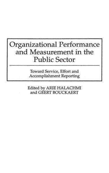 Produktbild: Organizational Performance and Measurement in the Public Sector