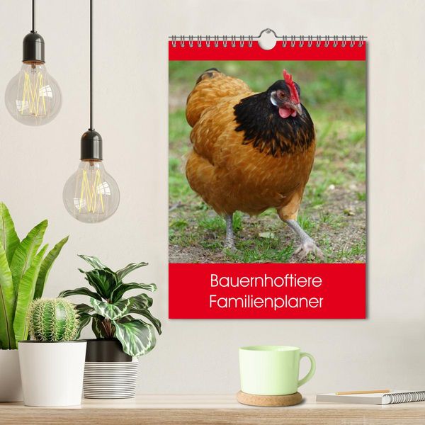 Produktbild: Bauernhoftiere Familienplaner (Wandkalender 2026 DIN A4 hoch), CALVENDO Monatskalender