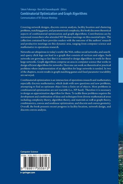 Produktbild: Combinatorial Optimization and Graph Algorithms