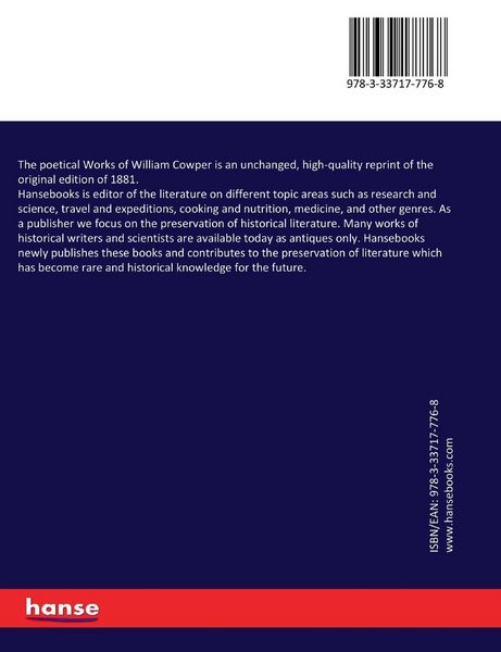 Produktbild: The poetical Works of William Cowper