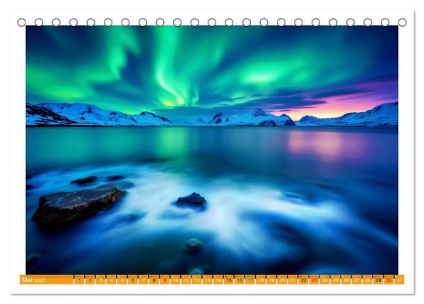 Produktbild: Langzeitbelichtung im hohen Norden (Tischkalender 2027 DIN A5 quer), CALVENDO Monatskalender
