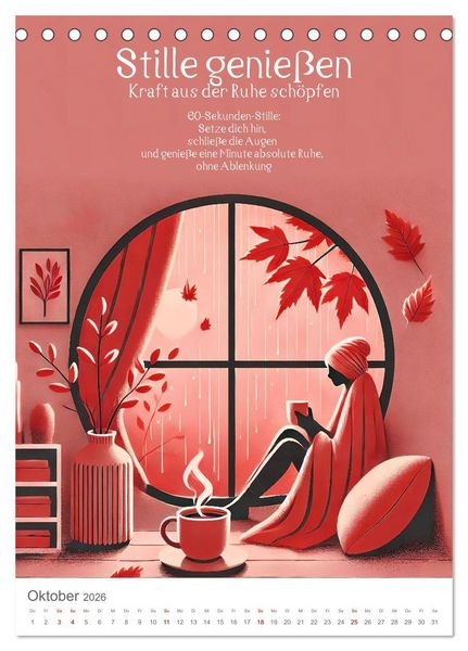 Produktbild: Dein Anti-Stress Kalender - Monatliche Inspirationen f&uuml;r mehr Entspannung (Tischkalender 2026 DIN A5 hoch), CALVENDO Monatskalender