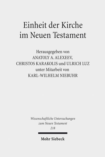Produktbild: Einheit der Kirche im Neuen Testament