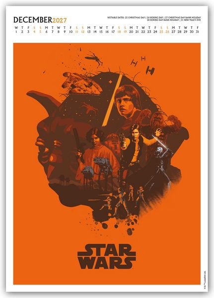 Produktbild: Star Wars A3-Deluxe Kalender 2027 &ndash; Collectors Edition Wandkalender