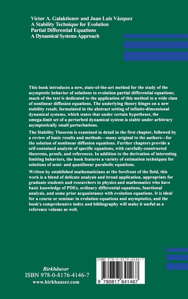 Produktbild: A Stability Technique for Evolution Partial Differential Equations
