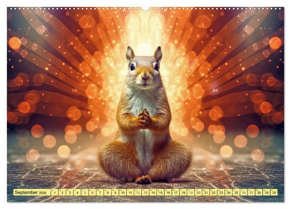 Produktbild: Eichh&ouml;rnchen im Erlebnishunger (Wandkalender 2026 DIN A2 quer), CALVENDO Monatskalender