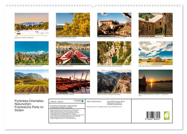 Produktbild: Pyr&eacute;n&eacute;es-Orientales. Natursch&ouml;n: Frankreichs Perle im S&uuml;den (hochwertiger Premium Wandkalender 2026 DIN A2 quer), Kunstdruck in Hochglanz