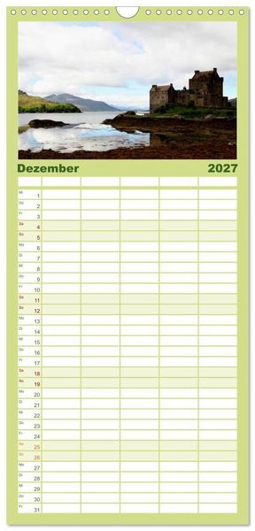 Produktbild: Familienplaner 2027 - Western Highlands - Schottland mit 5 Spalten (Wandkalender, 21 x 45 cm) CALVENDO