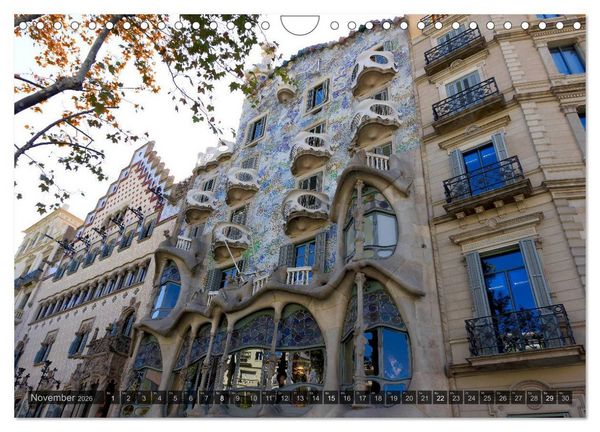 Produktbild: Barcelona - Von Gotik bis Modernisme (Wandkalender 2026 DIN A4 quer), CALVENDO Monatskalender