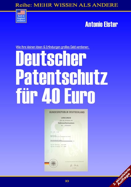 Produktbild: Deutscher Patentschutz f&uuml;r 40 Euro