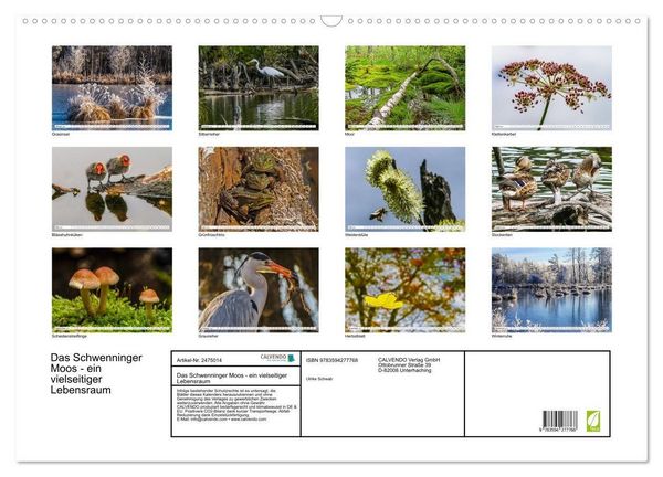 Produktbild: Das Schwenninger Moos - ein vielseitiger Lebensraum (Wandkalender 2027 DIN A2 quer), CALVENDO Monatskalender