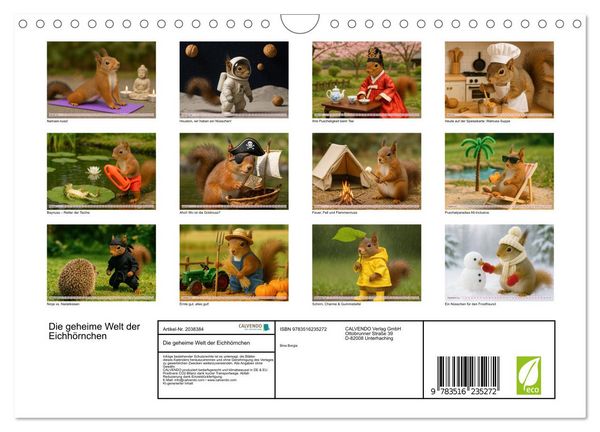 Produktbild: Die geheime Welt der Eichh&ouml;rnchen (Wandkalender 2026 DIN A4 quer), CALVENDO Monatskalender