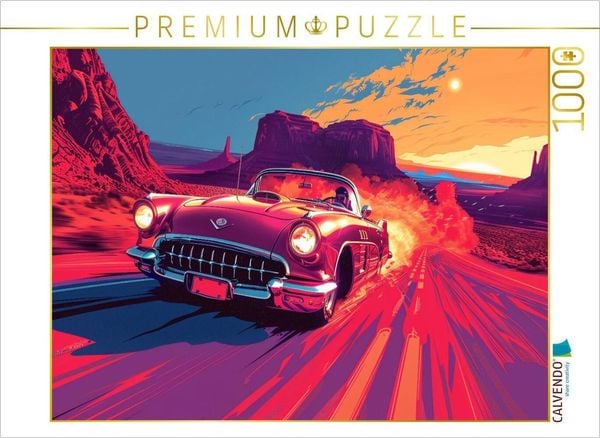 CALVENDO Puzzle Eine Hommage an die Vergangenheit - Route 66 | 1000 Teile Lege-Größe 64x48cm Foto-Puzzle für glückliche Stunden